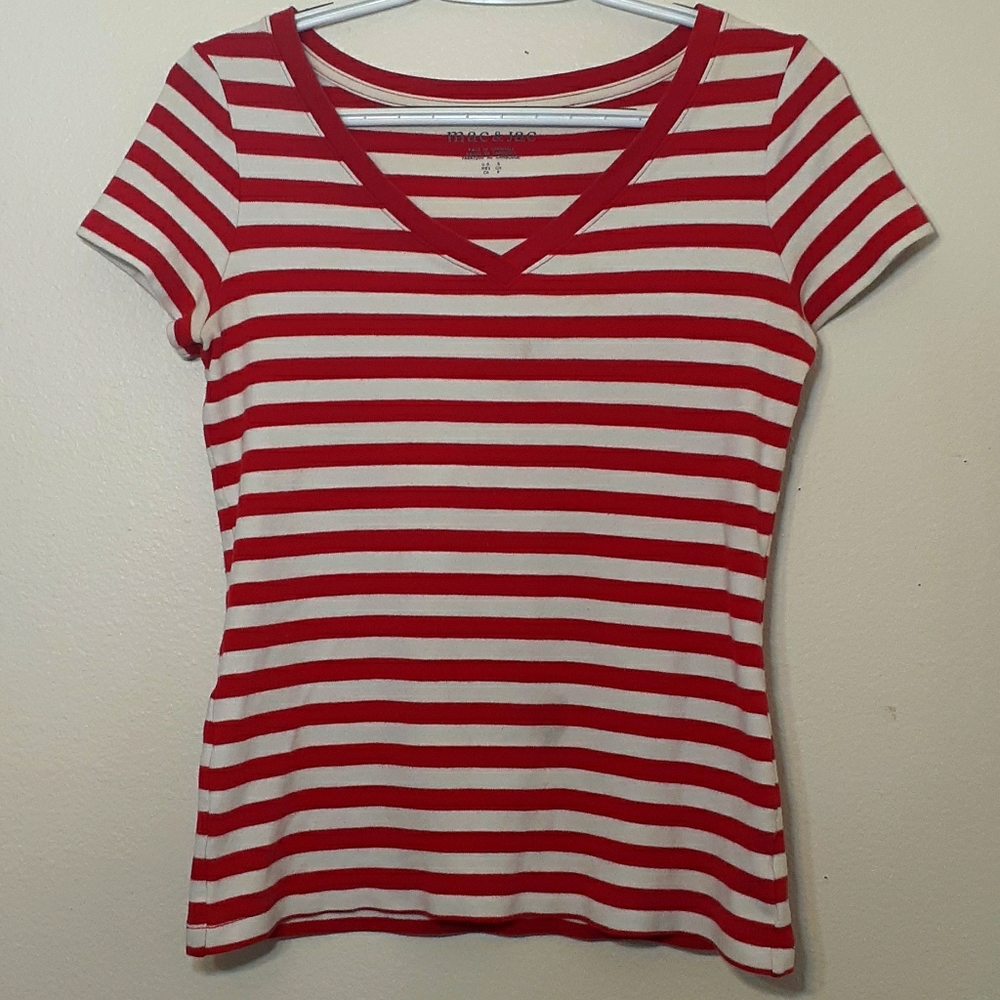 Red and White Stripped Shirt